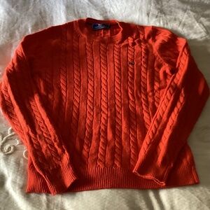 Vineyard vines boys cotton cashmere cable knit size 16 orange sweater